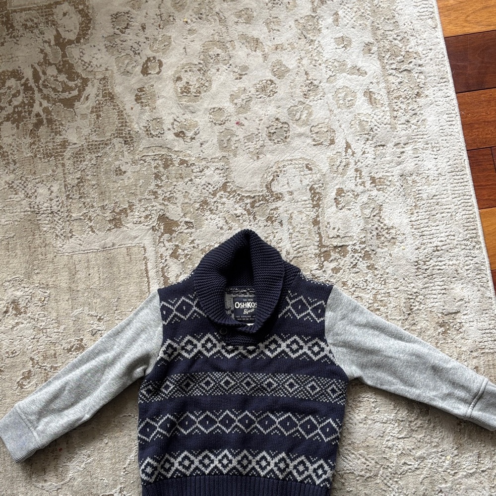 OshKosh B'gosh Men's Navy and Gray Turtleneck Sweater